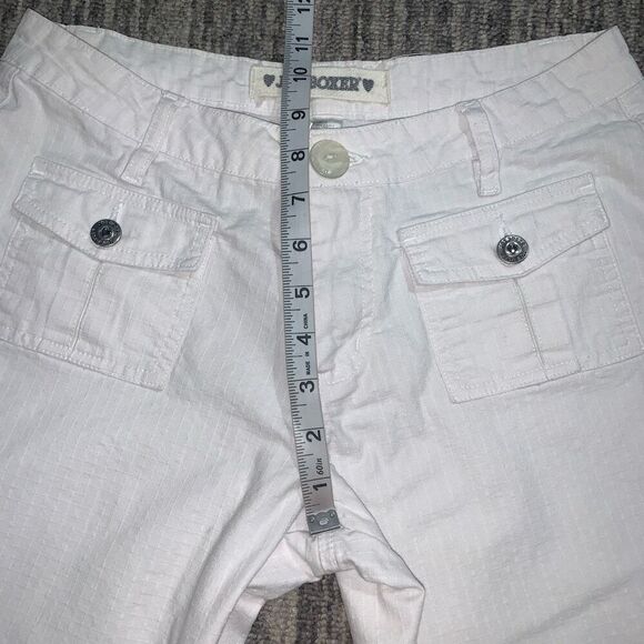 Vintage 90s y2k Joe Boxer Teen Juniors Size 9 White Front Pocket Cargo Pants - Picture 5 of 7